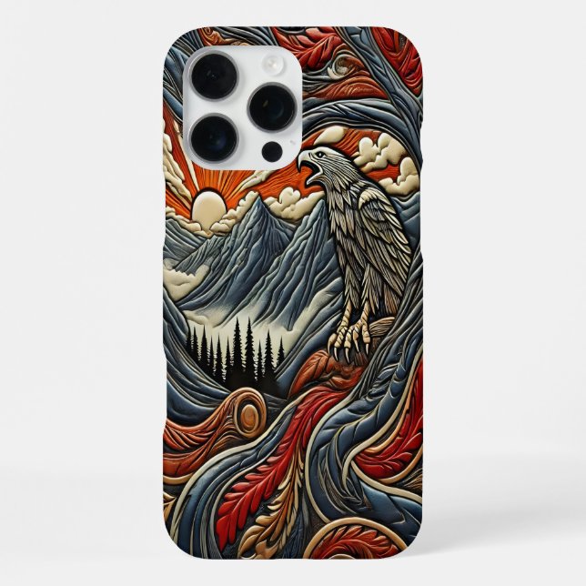 Leather Eagle Masterpiece iPhone Case (Back)