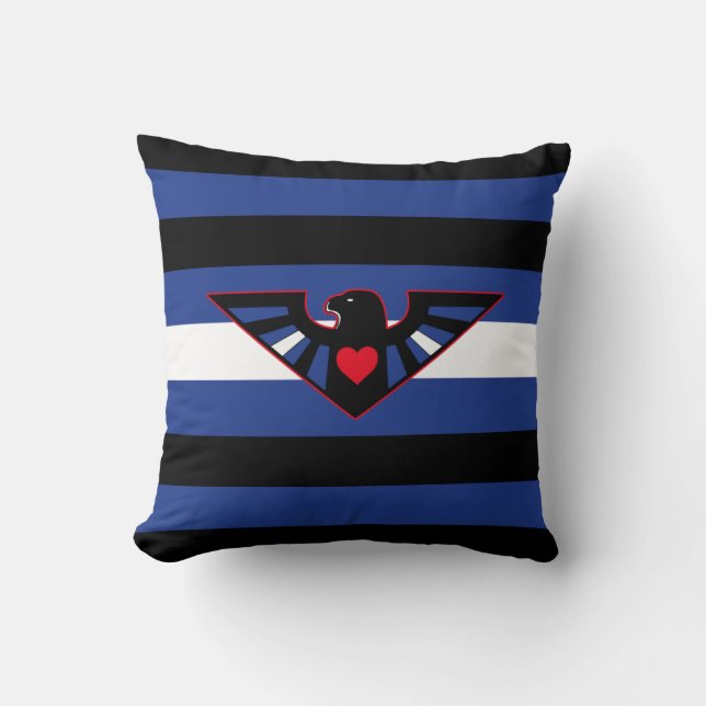 LEATHER EAGLE PRIDE CUSHION (Front)