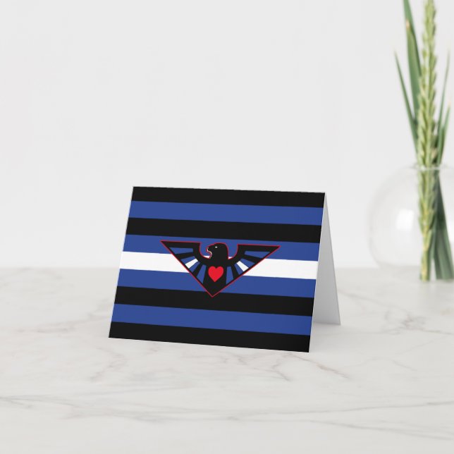 Leather Eagle Pride Flag Card (Front)