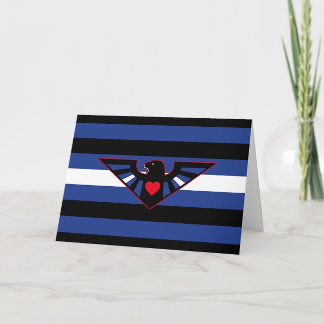 Leather Eagle Pride Flag Card (Front)