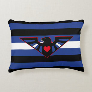 Leather Eagle Pride Flag Decorative Cushion