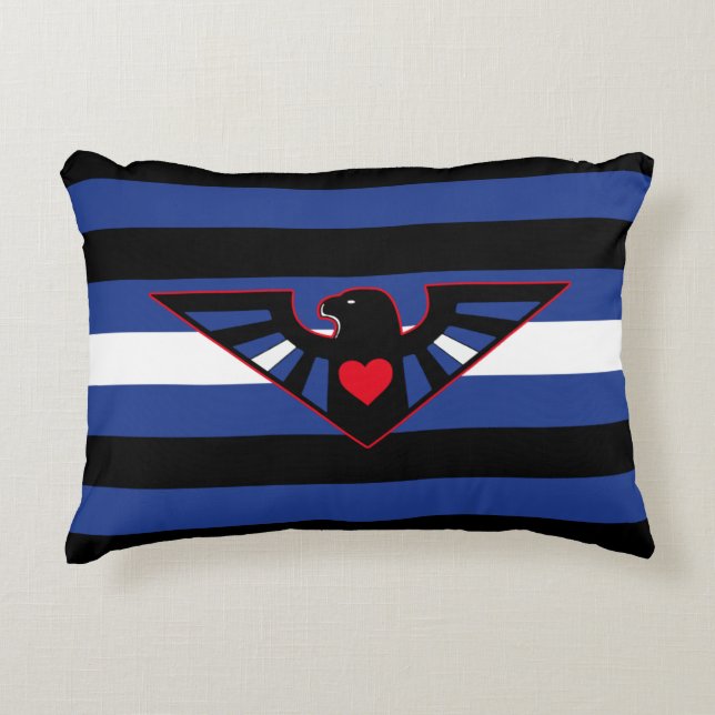 Leather Eagle Pride Flag Decorative Cushion (Front)