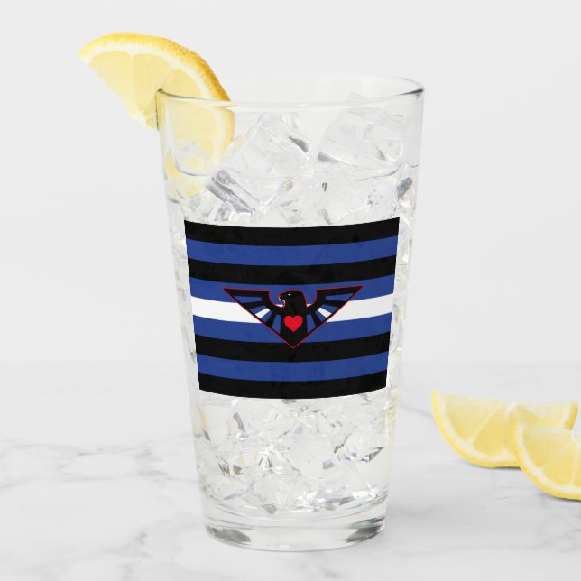 Leather Eagle Pride Flag Glass (Front Ice)