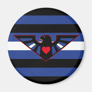 Leather Eagle Pride Flag Magnet