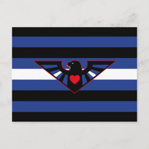 Leather Eagle Pride Flag Postcard