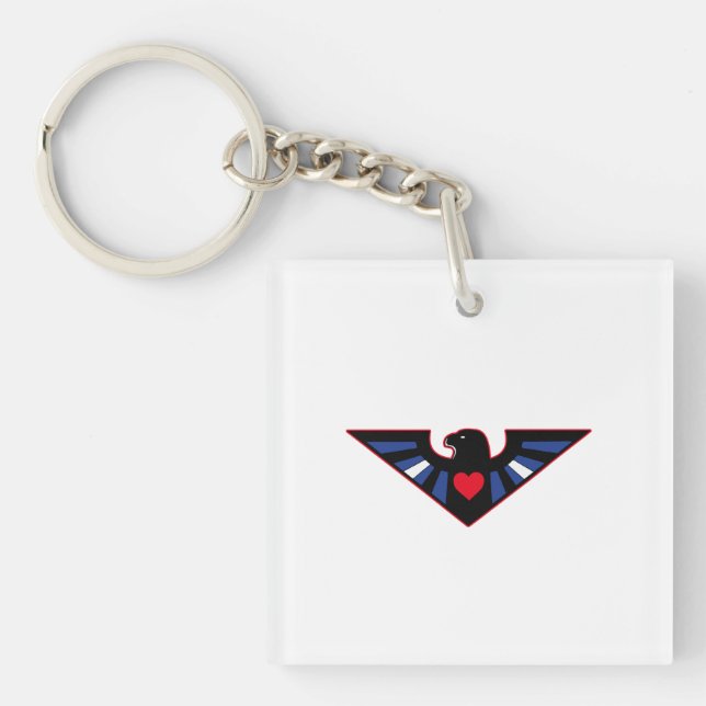 Leather Eagle Pride Key Ring (Front)