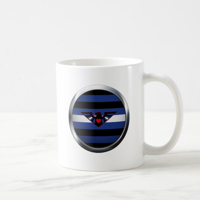 LEATHER EAGLE PRIDE MEDALLION COFFEE MUG (Right)