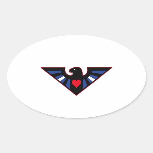 Leather Eagle Pride Oval Sticker (Front)