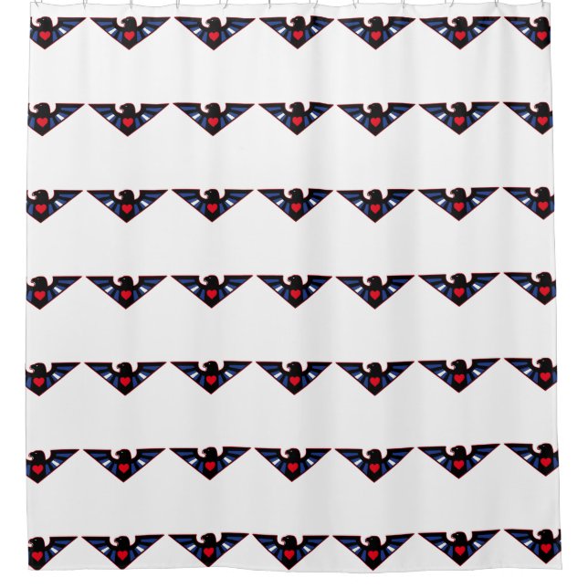Leather Eagle Pride Shower Curtain (Front)