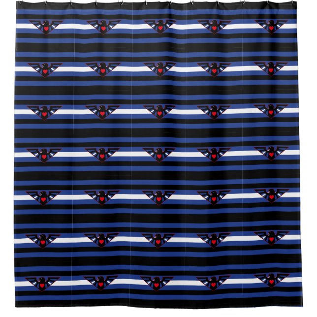 Leather Eagle Pride Shower Curtain (Front)
