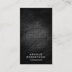 Leather Effect Black Consultant Business Card