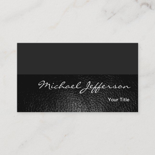 Leather Effect Consultant Engineer Business Card (Front)