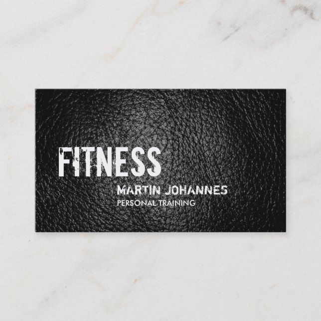 Leather Effect Personal Trainer Business Card (Front)