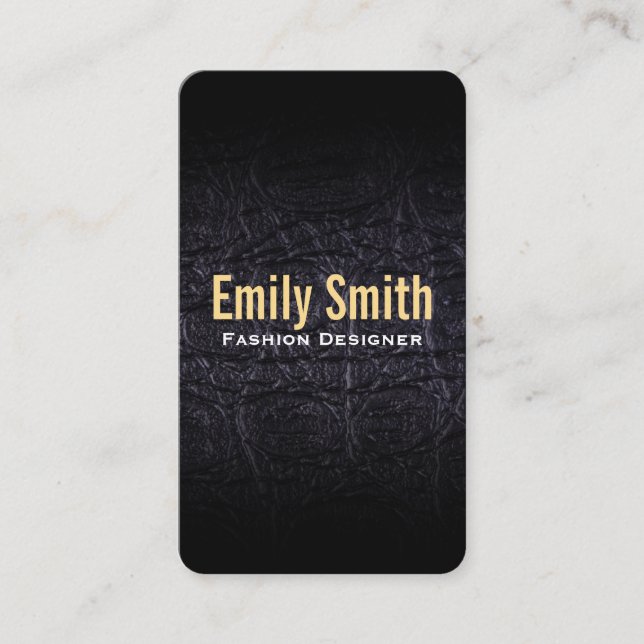 Leather Faux (crocodile) Business Card (Front)