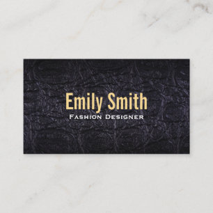 Leather Faux (crocodile) Business Card