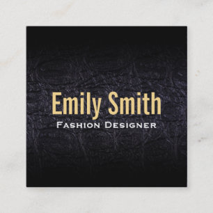 Leather Faux (crocodile) Square Business Card