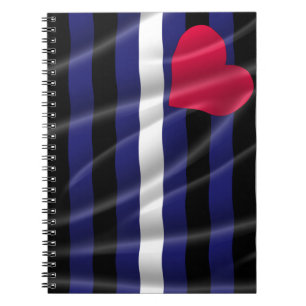 LEATHER FLAG FLYING -.png Spiral Notebook