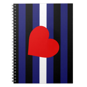 LEATHER FLAG ORIGINAL WITH SYMBOL -.png Spiral Notebook