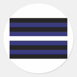 LEATHER FLAG STRIPES CLASSIC ROUND STICKER