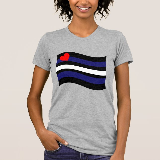 LEATHER FLAG WAVING T-Shirt (Front)