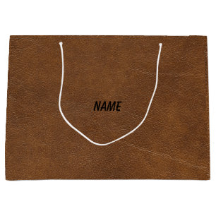 leather gift bag