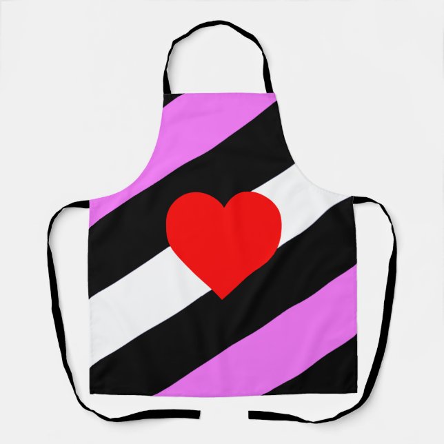 Leather Girl Pride Flag Apron (Front)