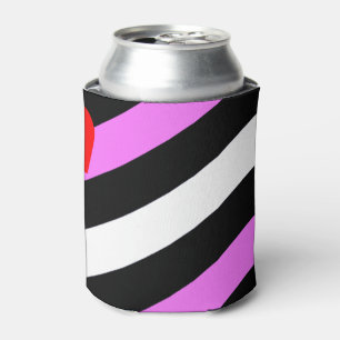 Leather Girl Pride Flag Can Cooler
