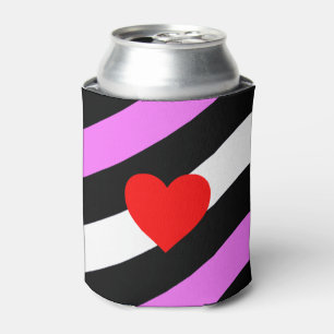 Leather Girl Pride Flag Can Cooler