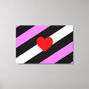 Leather Girl Pride Flag Canvas Print