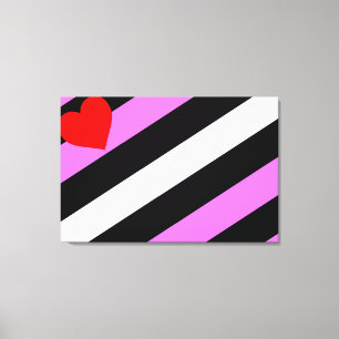 Leather Girl Pride Flag Canvas Print