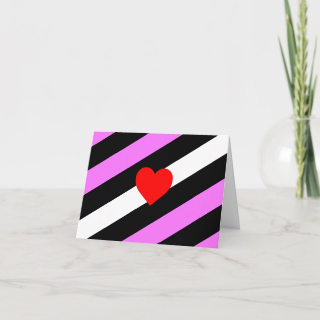 Leather Girl Pride Flag Card (Front)