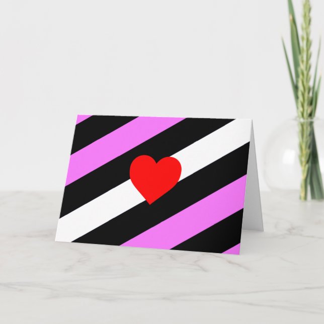 Leather Girl Pride Flag Card (Front)