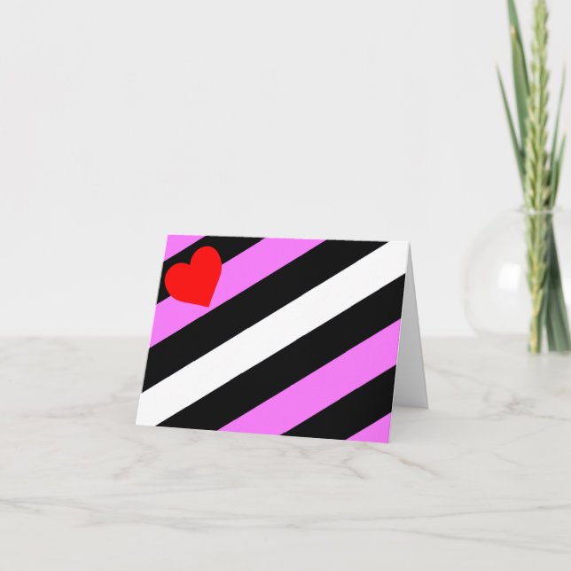 Leather Girl Pride Flag Card (Front)