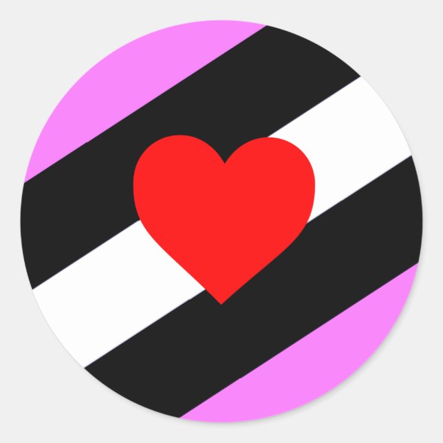 Leather Girl Pride Flag Classic Round Sticker (Front)