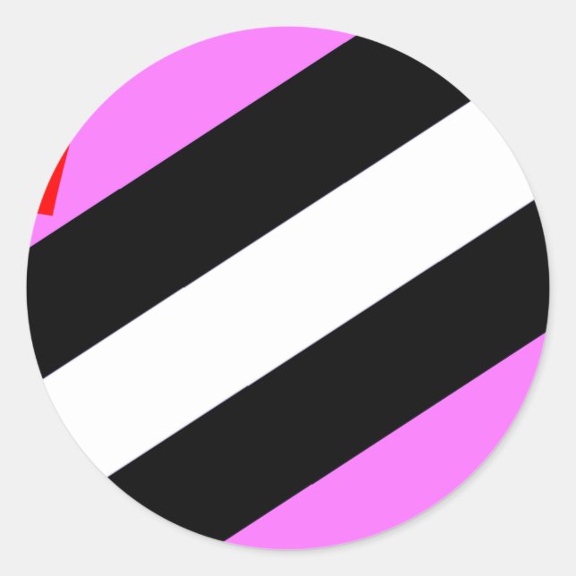 Leather Girl Pride Flag Classic Round Sticker (Front)