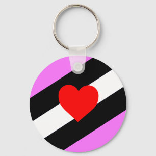 Leather Girl Pride Flag Key Ring