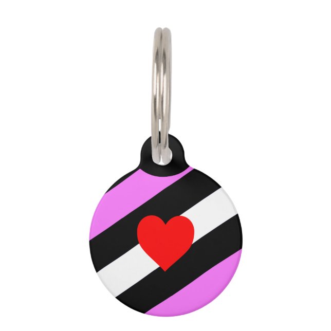 Leather Girl Pride Flag Pet Tag (Front)