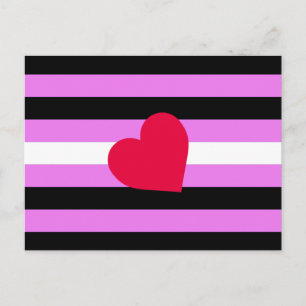 Leather Girl Pride Flag Postcard