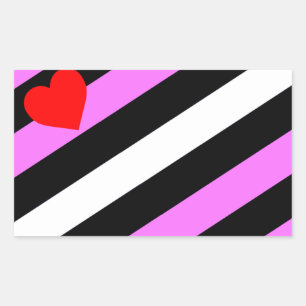 Leather Girl Pride Flag Rectangular Sticker