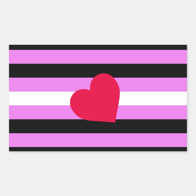 Leather Girl Pride Flag Rectangular Sticker (Front)