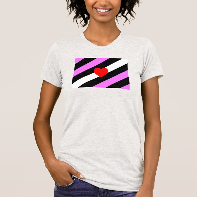 Leather Girl Pride Flag T-Shirt (Front)