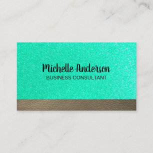 Leather Glitter Business Card