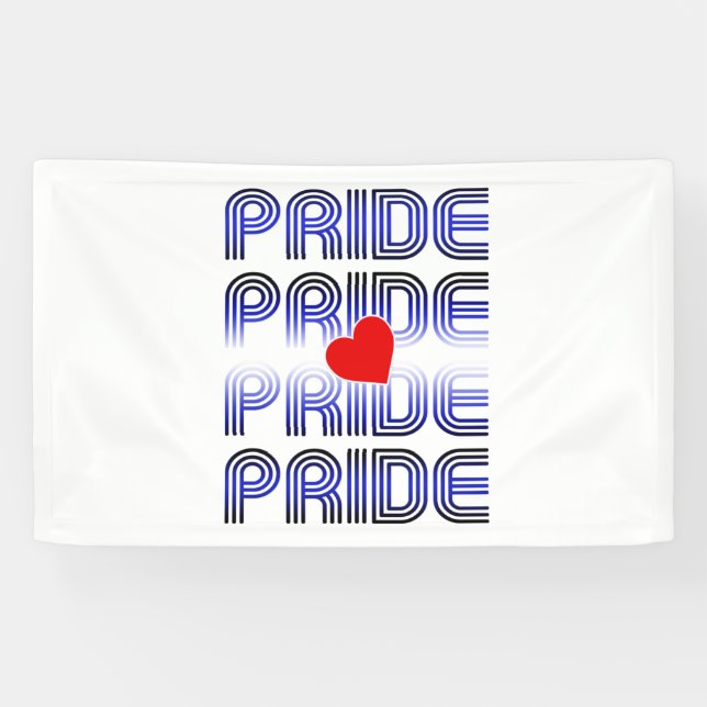 Leather Heart Retro Pattern Banner (Horizontal)