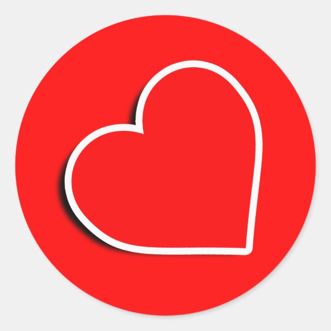 LEATHER HEART SYMBOL 3D CLASSIC ROUND STICKER (Front)