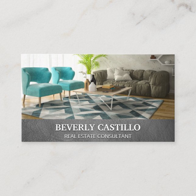 Leather | Home Interior Business Card (Front)