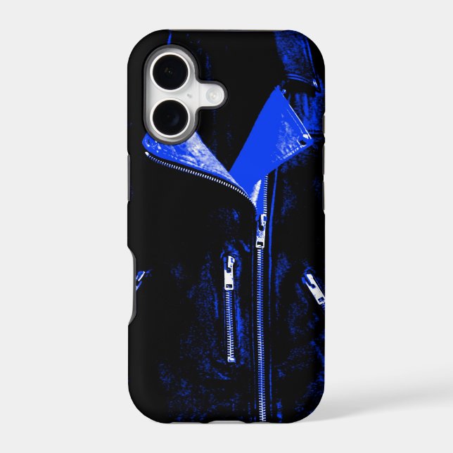 Leather Jacket Blue iPhone 5 case (Back)