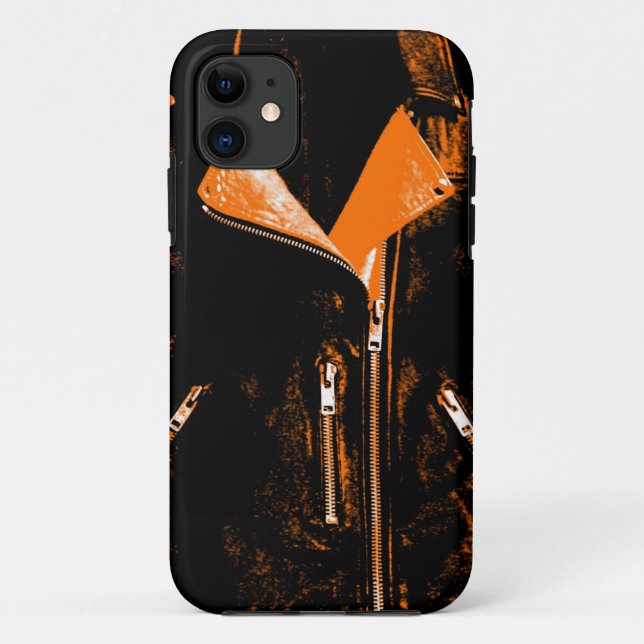 Leather Jacket Orange iPhone 5 case (Back)
