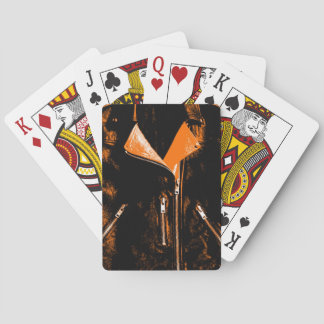 Leather Jacket Orange playing cards