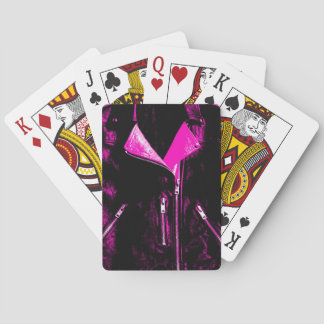 Leather Jacket Pink playing cards