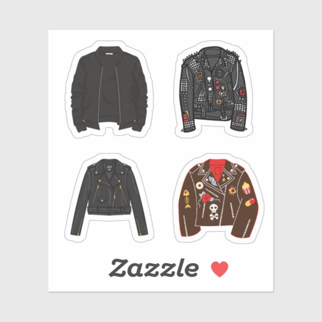 Leather Jacket Stickers (Sheet)